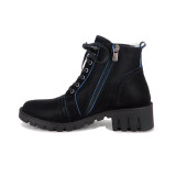 Ghete Anna Viotti, model 3325, culoare negru cu albastru