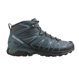 Ghete Salomon X-Ultra Pioneer Mid , impermeabile, Gore-tex, culoare albastru inchis