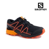 Pantofi Salomon Speedcross Junior, impermeabili, culoare negru cu portocaliu