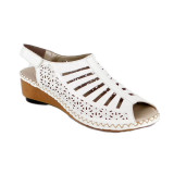 Sandale Rieker 66159, culoare alba