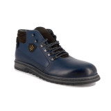 Ghete Goretti 902, imblanite, culoare albastra