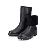 Ghete Remonte, model D0B71, impermeabile, blana naturala, culoare neagra, talpa cu fibra din sticla