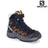 Ghete Salomon XA Pro 3D Winter, pentru iarna, impermeabile, culoare negru cu portocaliu