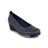Pantofi Anna Viotti, model 117, pentru vara, culoare albastra