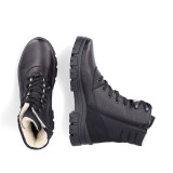 Ghete Rieker, model Z1042, impermeabile, blana naturala, talpa cu fibra de sticla, culoare neagra