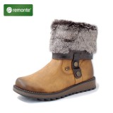 Ghete Remonte 8874, impermeabile, blana naturala, culoare maro