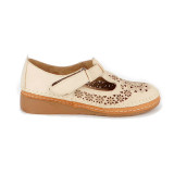 Pantofi Anna Viotti, model 4119, pentru vara, culoare bej