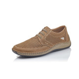 Pantofi Rieker 05259 , pentru vara, culoare bej, siret elastic