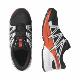 Pantofi Salomon Speedcross Junior, impermeabili, culoare negru cu gri