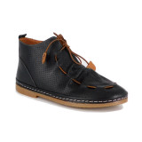 Ghete Anna Viotti, model 115, pentru primavara-vara, culoare neagra
