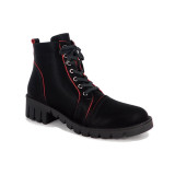 Ghete Anna Viotti, model 3325, culoare negru cu rosu
