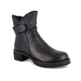 Ghete Anna Viotti, model 952, imblanite, culoare neagra