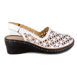 Sandale Anna Viotti, model 5021, culoare alba