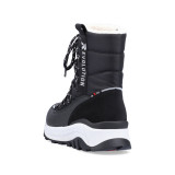 Apreskiuri Rieker, model W0065, impermeabile, blana naturala, culoare neagra, talpa cu fibra de sticla