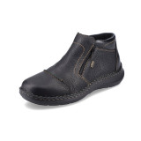 Ghete Rieker, model 03072, impermeabile, blana naturala, culoare neagra