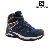 Ghete Salomon X-Ultra Mid 3, impermeabile,Gore-tex, culoare albastra