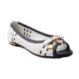 Pantofi Anna Viotti, model 86, culoare alba, fabricati de mana