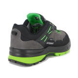Pantofi Grisport, model 14901, impermeabili, talpa Vibram, culoare gri cu verde