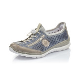 Pantofi Rieker L3296, pentru vara, talpa din spuma cu memorie, culoare albastra