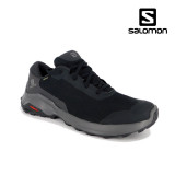 Pantofi Salomon X Reveal, impermeabili, Gore-tex, culoare gri cu negru