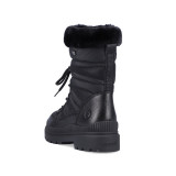Apreskiuri Remonte, model C78, impermeabile, blana naturala, culoare neagra, talpa cu fibra de sticla