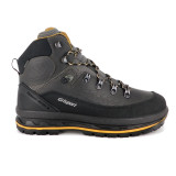 Bocanci Grisport, model 15011, impermeabili, talpa Vibram, culoare gri inchis cu galben