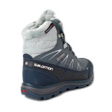 Ghete Salomon Kaina Mid, pentru iarna, impermeabile, comfort termic pana la -25 grade,culoare albastru cu gri