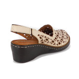 Sandale Anna Viotti, model 5021, culoare bej
