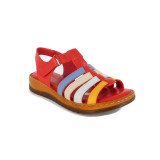 Sandale Pass, model 24901, culoare rosie combinata cu alte culori
