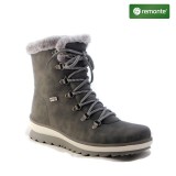 Ghete Remonte 8472, impermeabile, blana naturala, culoare gri