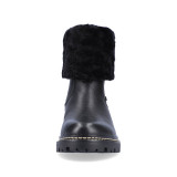 Ghete Remonte, model D0B71, impermeabile, blana naturala, culoare neagra, talpa cu fibra din sticla