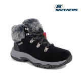 Ghete Skechers Trego, piele naturala, impermeabile, brant din spuma cu memorie, culoare neagra