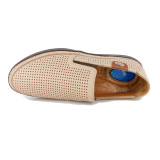 Pantofi Goretti, model 7573, culoare bej, brant cu gel