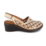 Sandale Anna Viotti, model 5021, culoare bej