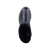 Ghete Remonte, model D0B71, impermeabile, blana naturala, culoare neagra, talpa cu fibra din sticla
