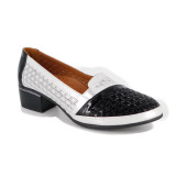 Pantofi Anna Viotti, model 535, pentru vara, culoare alb cu negru