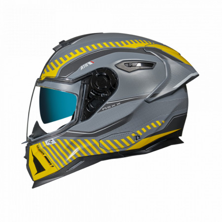 Casca moto Nexx SX.100R Skidder galben/gri(pinlock inclus)