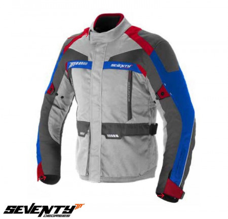Geaca (jacheta) motociclete barbati Racing Seventy vara/iarna model SD-JT43 culoare: alb/rosu/albastru