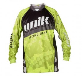 Tricou (bluza) cross-enduro Unik Racing model MX01 culoare: negru/verde fluor