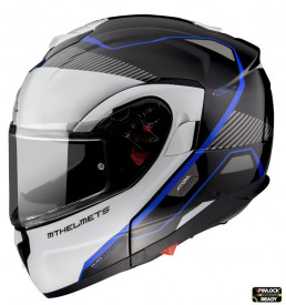 Casca modulabila MT Atom SV Open B7 albastru fluor lucios Pinlock ready