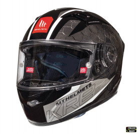 Casca moto integrala MT KRE Snake carbon 2.0 A0 negru/gri lucios – 100% carbon