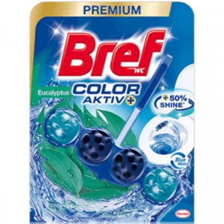 Bref Odorizant de Baie pentru Wc Color Aktiv Blue Eucalypt 50g