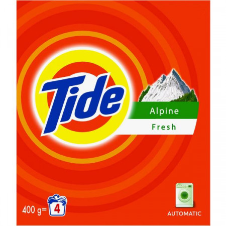 Tide Detergent de Rufe Pudra Automat Alpine Fresh pentru 4 Spalari 400g