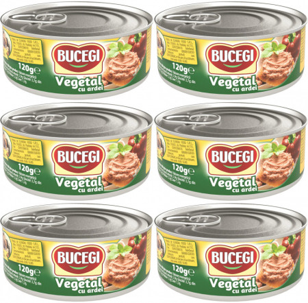 Bucegi Pasta Vegetala Tartinabila cu Ardei 6 buc x 120g