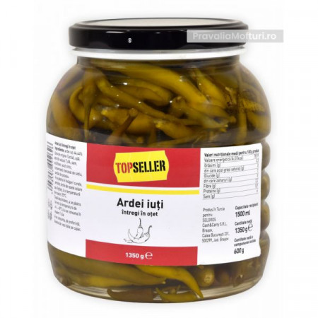 TopSeller Ardei Iuti Intregi in Otet 1350g