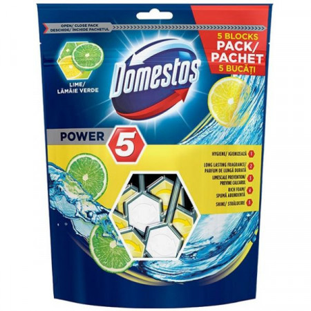 Domestos Odorizant de Baie pentru Wc Power 5 Lime 5 x 55g