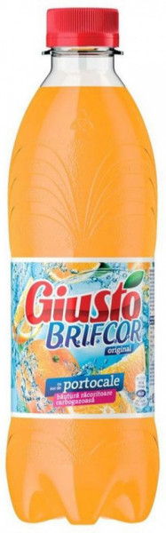 Giusto Brifcor Bautura Racoritoare Carbogazoasa cu Suc de Portocale 500ML