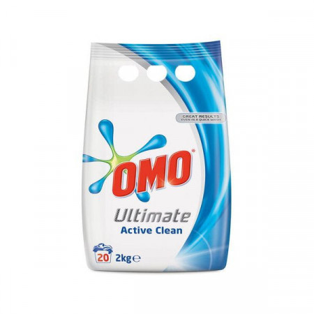 Omo Detergent de Rufe Pudra Automat Ultimate Active Clean pentru 20 Spalari 2kg