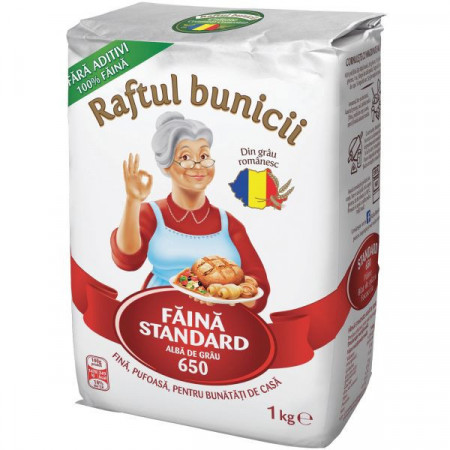 Raftul Bunicii Faina Standard Alba din Grau 650 1Kg