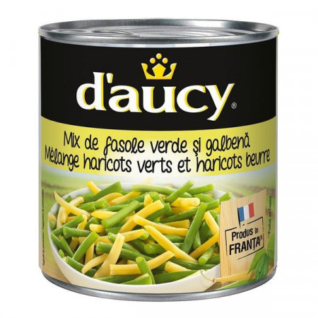 D Aucy Fasole Verde Foarte Fina Taiata si Fasole Galbena Foarte Fina Taiata 400g